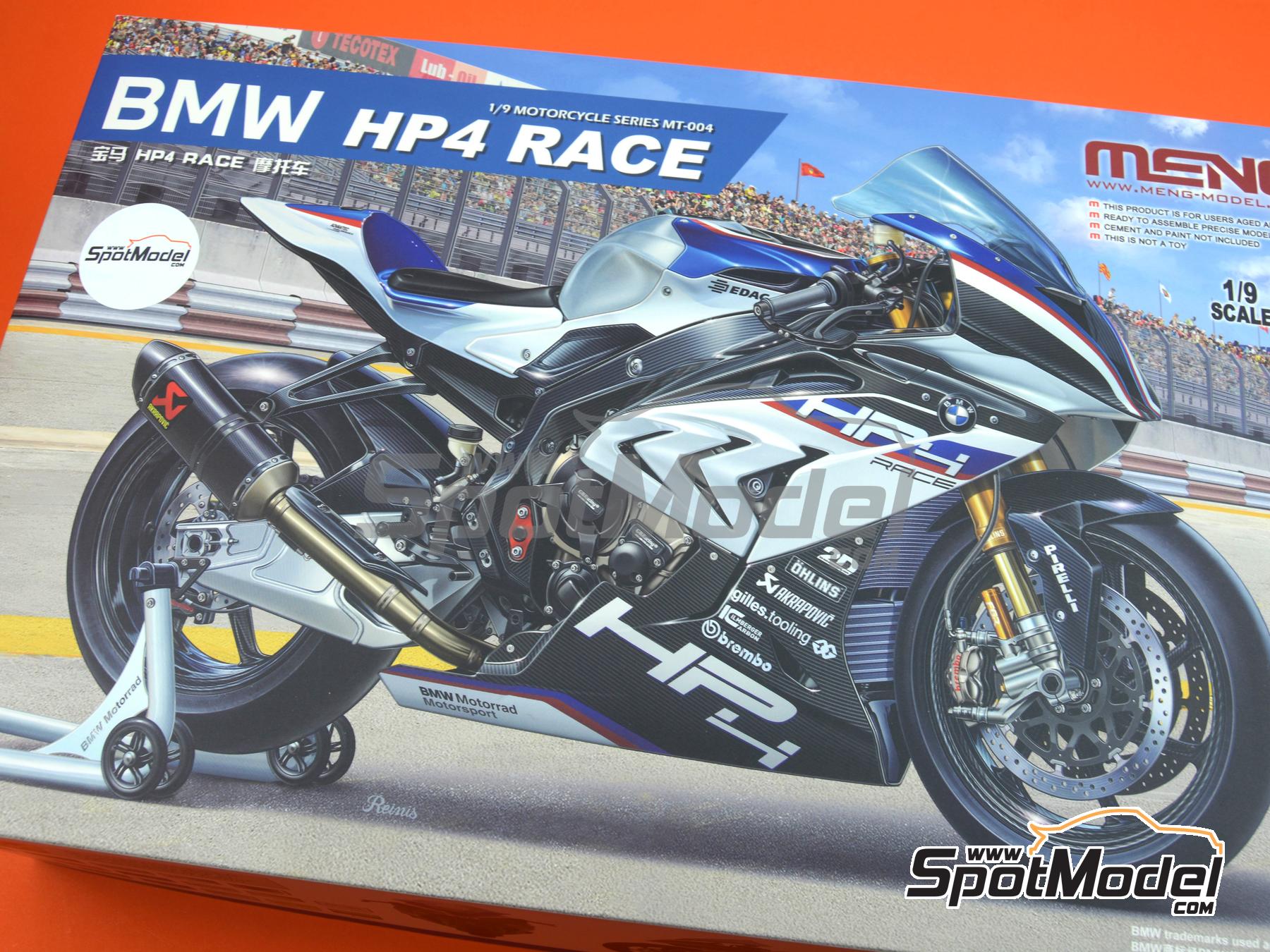 Meng Model MT-004: Motorbike scale model kit 1/9 scale - BMW HP4